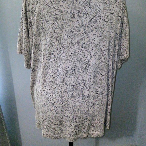 Alfani Oversized Tiger Print Loungewear Top Sz XL - Picture 7 of 11